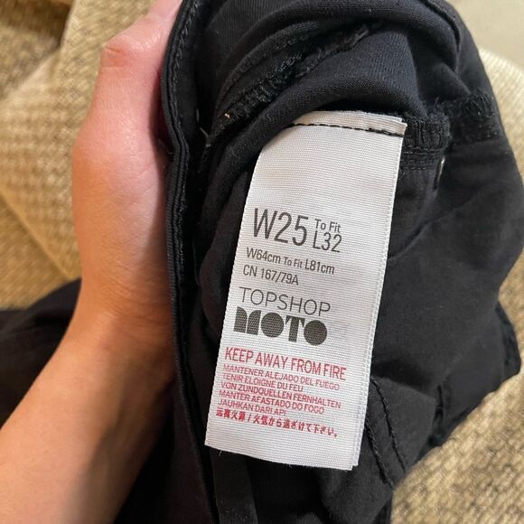 Topshop moto leigh black ripped jeans - Picture 5 of 8